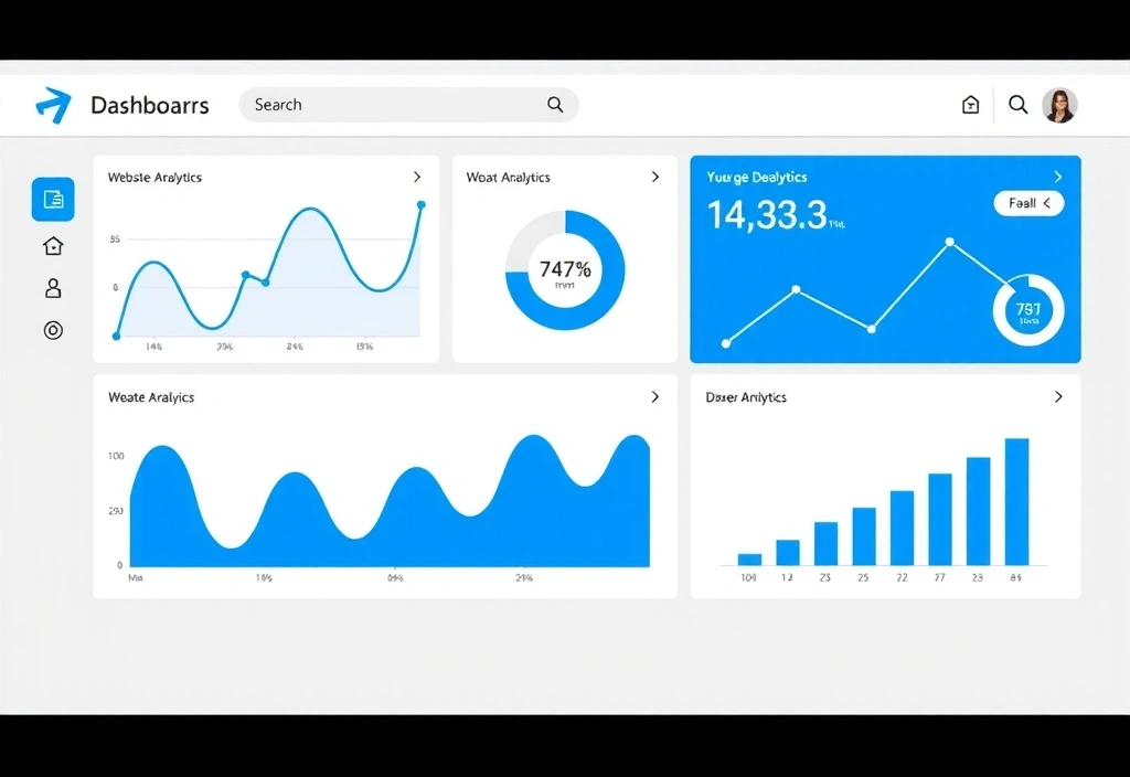 Analytics dashboard showing website performance metrics