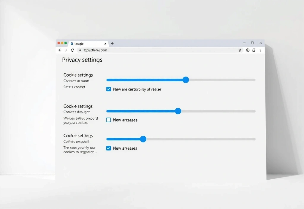 Cookie settings interface and privacy controls